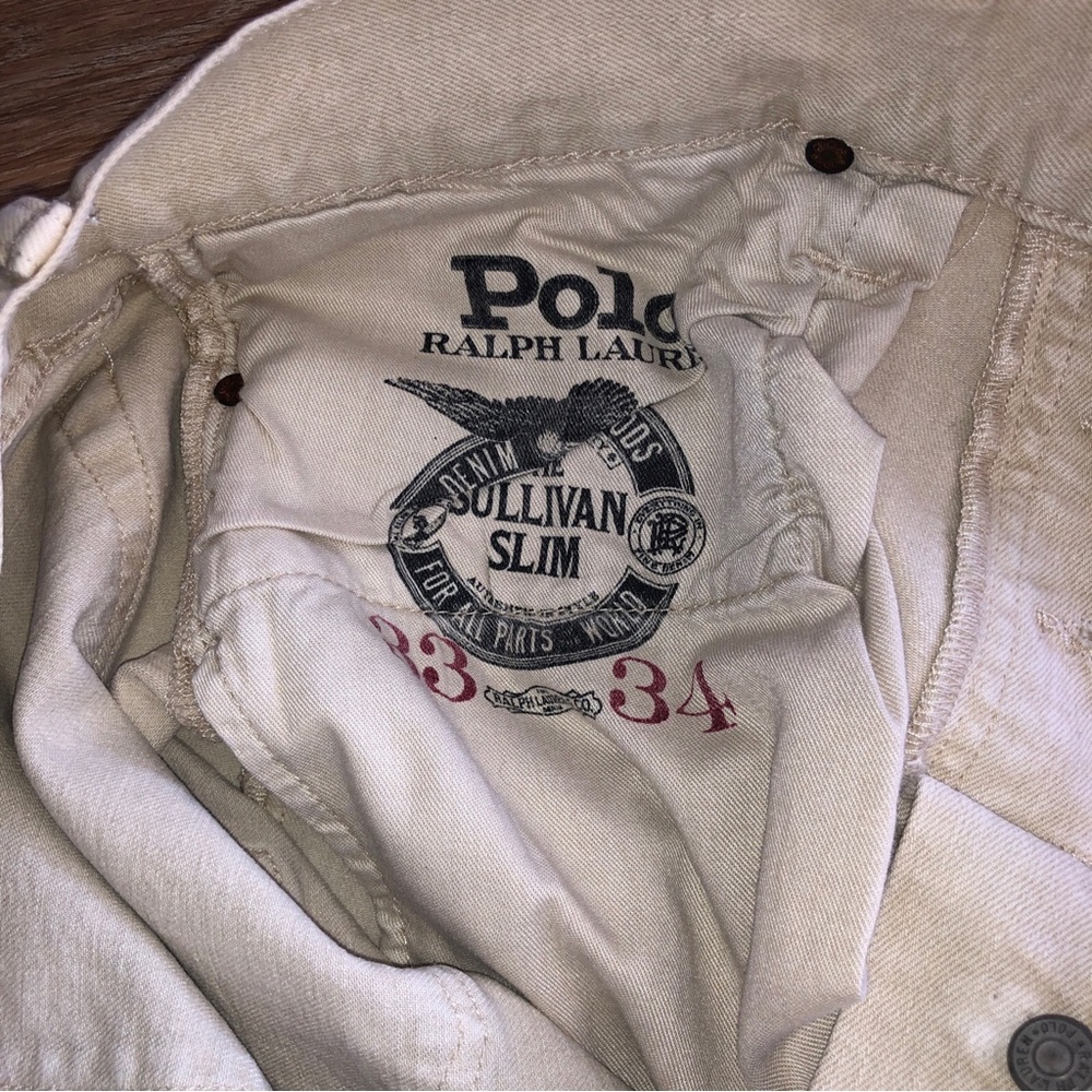 Polo Ralph Lauren Tan Denim Jeans The Sullivan pant slim fit W33xL34 NWT - Picture 4 of 6